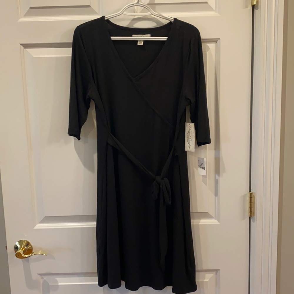 Black wrap dress